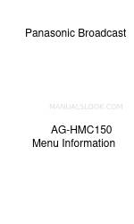 Panasonic AG-HMC150 Menu Information