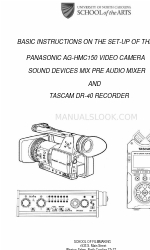 Panasonic AG-HMC150 Instructions de base