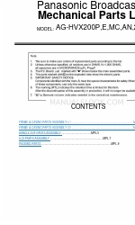 Panasonic AG-HVX200AN Parts List