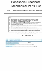 Panasonic AG-HVX200AN Mechanical Parts List