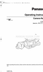 Panasonic AGDVC20P - 3 CCD DV CAMCORDER Manual de Instruções