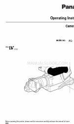 Panasonic AGDVC20P - 3 CCD DV CAMCORDER Manual de Instruções