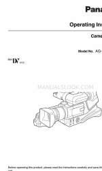 Panasonic AGDVC20P - 3 CCD DV CAMCORDER Manual de Instruções