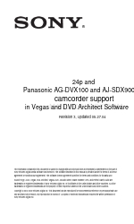 Panasonic AGDVX100 - DV CAMCORDER Software Handleiding