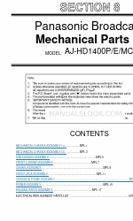 Panasonic AJ-HD1400E Mechanische Teileliste