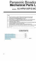 Panasonic AJ-HPM100MC Mechanical Parts List