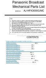 Panasonic AJ-HPX3000MC Parts List