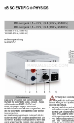 3B SCIENTIFIC PHYSICS 1003559 Instruction Sheet