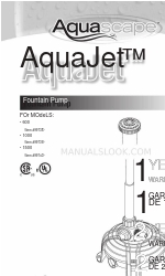 AquaScape AquaJet 1000 Краткое руководство по эксплуатации