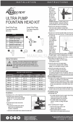 AquaScape Small Ultra Pump Fountain Head Kit インストレーション・インストラクション