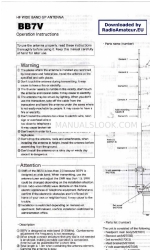 Diamond Antenna BB7V Bedieningsinstructies