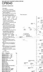 Diamond Antenna CP8040 Operation Instructions