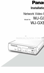 Panasonic WJ-GXE500 Installation Manual