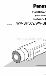 Panasonic WV-SP508 Installation Manual