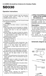 Diamond Antenna SD330 Operation Instructions