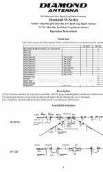 Diamond Antenna W-735 Operation Instruction