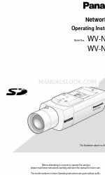 Panasonic WVNP1000 - NETWORK CAMERA Operating Instructions Manual