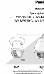 Panasonic WVNS954 - NETWORK CAMERA Operating Instructions Manual