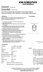 Diamond Antenna X500HA Manual