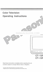 Panasonic CT-13R15 Podręcznik użytkownika