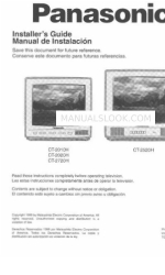 Panasonic CT-2020H Manuale dell'installatore