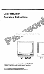 Panasonic CT-20G21 Manual de Instruções