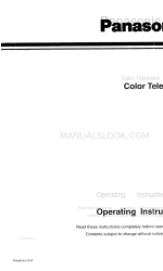 Panasonic CT-20S12S Operating Instructions Manual