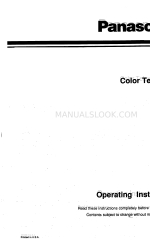 Panasonic CT-31SF20R Manuale di istruzioni per l'uso