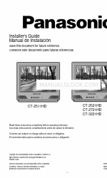 Panasonic CT-3221HDB Manuel de l'installateur