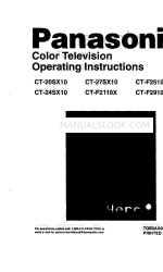 Panasonic CT-F2510X Operating Instructions Manual