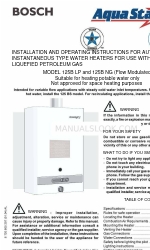 AquaStar 125B LP Посібник з монтажу та експлуатації