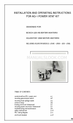 AquaStar 125BL Installation And Operating Instructions Manual