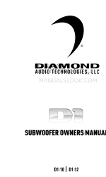 Diamond Audio Technologies D1 Manuale d'uso