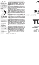 Diamond Audio Technology TDX 10D3 Gebruikershandleiding