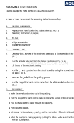 Aquatec Beluga Assembly Instruction