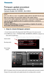 Panasonic AU-V23HS1 Procedimentos de atualização do firmware