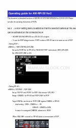 Panasonic AW-RP150 Operating Manual