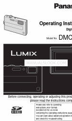 Panasonic DMC FP8K - Lumix Digital Camera Operating Instructions Manual