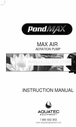 Aquatec Equipment MAX AIR PA80 Instruction Manual