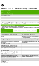 HP 1420-24G-2SFP Instructions de démontage du produit en fin de vie