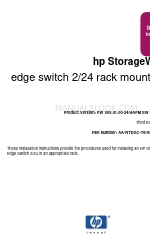 HP 316095-B21 - StorageWorks Edge Switch 2/24 Installationsanleitung Handbuch