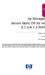 HP StorageWorks 16-EL - SAN Switch Informacje o wersji oprogramowania sprzętowego