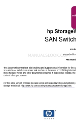 HP StorageWorks 2/16 - SAN Switch Uwaga dotycząca wydania