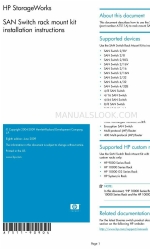 HP StorageWorks 2/16V - SAN Switch Instrukcja instalacji