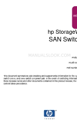 HP StorageWorks 8B - FC Entry Switch Freigabemitteilung