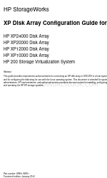 HP StorageWorks XP10000 - Disk Array Konfigurationshandbuch