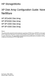 HP StorageWorks XP10000 - Disk Array Konfigurationshandbuch