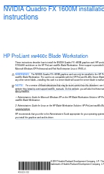 HP Xw460c - ProLiant - Blade Workstation Manual de instrucciones de instalación