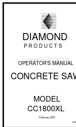 Diamond Products CC1800XL 운영자 매뉴얼