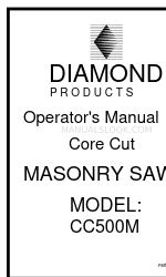 Diamond Products MASONRY CC515M-E1 Instrukcja obsługi